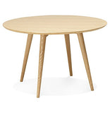 ALTEREGO Table à dîner Ronde Design Brun 120x120x75 cm Table Ronde pouvant accueillir 4 à 5 Personnes.