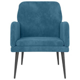 vidaXL Fauteuil Bleu 62x79x79 cm Velours