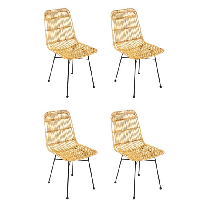 Atmosphera Créateur d Atmosphera Créateur d'intérieur - Lot de 4 Chaises Design Kubu 88cm Naturel