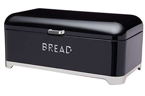 KitchenCraft Lovello Boîte à Pain en Acier, 42 x 22 x 18 cm, Noir KitchenCraft Lovello Boîte à Pain en Acier, 42 x 22 x 18 cm, Noir
