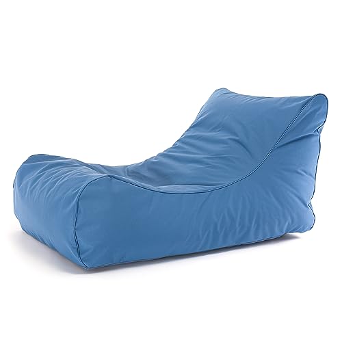 Ecopuf Master | Pouf Fauteuil de Jardin Chaise Longue | Pouf d Ecopuf Master | Pouf Fauteuil de Jardin Chaise Longue | Pouf d'extérieur XXL en Polyester imperméable Waterproof | Pouf Poire avec Poche latérale | Pouf Exterieur Dim 115 x 65 x 60