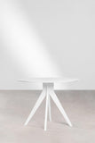 SKLUM Table à Manger Ronde en Bois (Ø100 cm) Sekiz Bois Blanc