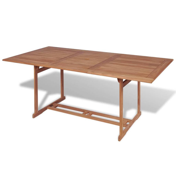 vidaXL Teck Table à Manger Rectangulaire d vidaXL Teck Table à Manger Rectangulaire d'Extérieur Jardin 180x90x75cm Meuble