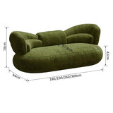 MPLFHSYOS Canapé Surdimensionné sans Ossature for Salon, Canapé sans Ossature avec Assise Profonde, Mousse À Mémoire De Forme Haute Densité, Aucun Assemblage Requis, Chenille(A,180CM)