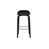 Miliboo Tabourets de Bar Vintage Bois Noir H68 cm (Lot de 2) OBRA