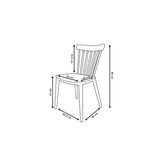 Kosmi Chaise Style scandinave à barreaux modèle Pop - Coque en résine Noire et Pieds en Bois Naturel