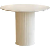 Table Salle à Manger Ronde 2-4 Personnes pour Salon Cuisine bois massif, Table de cuisine Table basse de loisirs Meubles de restaurant Table de salle à manger Disponible(Size:100cm,Color:Blanc)