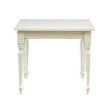 Biscottini Table Salle à Manger 90x78x90 cm | Table Cuisine Rustique | Table carrée Salle à Manger en Bois Massif | Blanche Antique