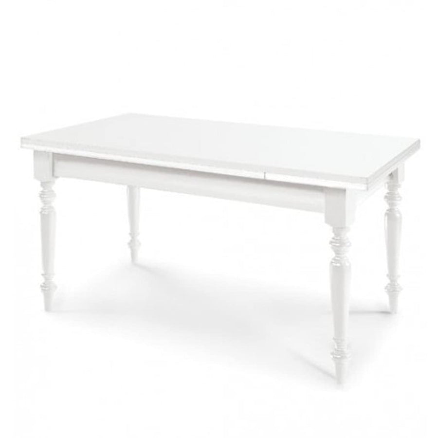 Mar.c.a. Design, Table Extensible, Table Salle à Manger en Bois, Table à Manger Blanche Mate en Bois - Table a Manger Rectangulaire 160x85x75H + 2 Extensions 40cm Style Classique, Made in Italy Mar.c.a. Design, Table Extensible, Table Salle à Manger en Bois, Table à Manger Blanche Mate en Bois - Table a Manger Rectangulaire 160x85x75H + 2 Extensions 40cm Style Classique, Made in Italy