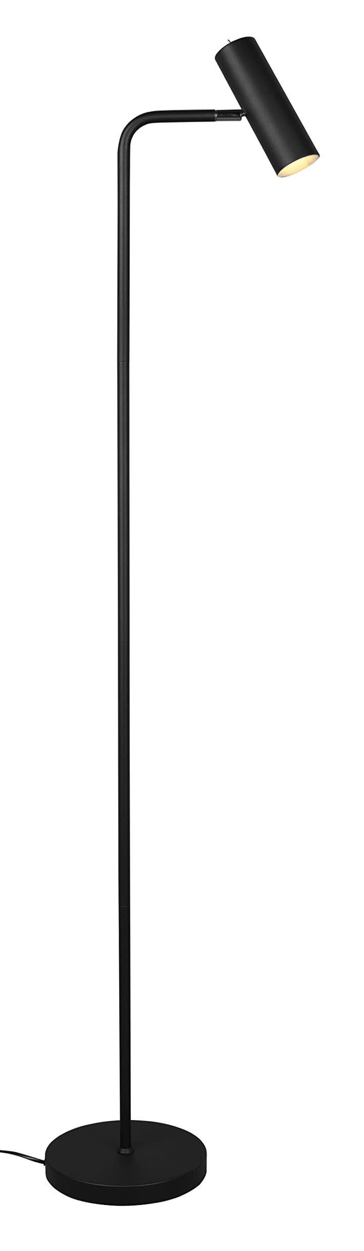 TRIO, Lampadaire, Marley 1xGU10, max.5,0 W Corps: Métal, noir mat L:23,0cm, H:151,0cm, P:39,0cm Interrupteur,IP20,Sans illuminant