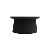 KONTE.DESIGN Table Basse Ibiza en polypropylène Noir 70 x 36 cm