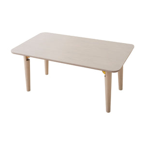 EMOOR Table Basse Pliante en Bois, Moyen Rectangle (L80xP45xH33cm) Blanc, Table Basse pour s'asseoir au Sol Petit Espace Minimaliste Japonais Tatami Room