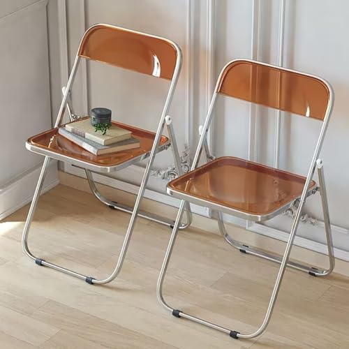 Eqvexd Chaise Pliante Transparente Chaise Pliante Acrylique Transparente Siège de Salon en Plastique PC Cadre Chromé (Taille: 18,5 x 16,33 x 29,52 po)(2 Pieces) Eqvexd Chaise Pliante Transparente Chaise Pliante Acrylique Transparente Siège de Salon en Plastique PC Cadre Chromé (Taille: 18,5 x 16,33 x 29,52 po)(2 Pieces)