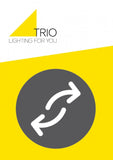 Trio Leuchten Baldo 200600132 Applique murale en métal noir mat avec abat-jour en tissu noir, 1 x E27