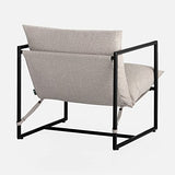 ZINUS Aidan Fauteuil d’exception style suspendu avec structure en métal et coussins remplis de flocons de mousse, Montage facile sans outils, livré dans une boîte compacte, Avoine