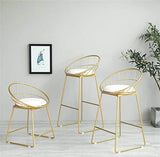 Tabouret de bar moderne en métal robuste - Design nordique - Capacité de 300 kg - Idéal pour la cuisine, le pub et le bar