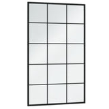 vidaXL Miroir Mural Noir 100x60 cm Métal