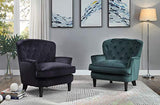 Atlantic Home Collection Leo Fauteuil, Bois, Vert forêt, Sessel