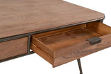 Adda Home Table Basse, Bois Métal, Marron/Noir, 140X71X54 CM