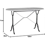 Kare design - Table bistrot marbre Ovale 120x60 cm