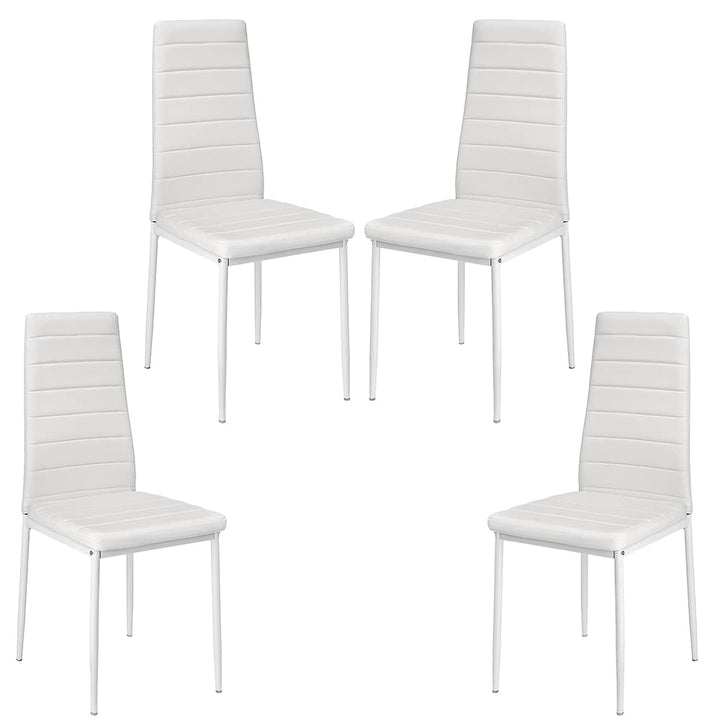 meihe Lot de 4 Chaises de Salle à Manger, Chaise de Cuisine en Similicuir-Fauteuil de Cuisine pour Salle à Manger, Cuisine, Salle de Réunion (blanc-4PC) meihe Lot de 4 Chaises de Salle à Manger, Chaise de Cuisine en Similicuir-Fauteuil de Cuisine pour Salle à Manger, Cuisine, Salle de Réunion (blanc-4PC)