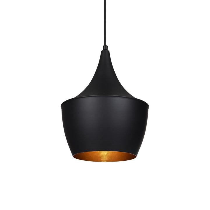 LEDKIA LIGHTING - Suspension Métal Mercury | Design Élégant en Aluminium | Compatible Ampoule E27 (Non Incluse) | Hauteur Réglable | IP20 Intérieur, Noir, Aluminium