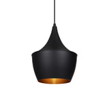 LEDKIA LIGHTING - Suspension Métal Mercury | Design Élégant en Aluminium | Compatible Ampoule E27 (Non Incluse) | Hauteur Réglable | IP20 Intérieur, Noir, Aluminium