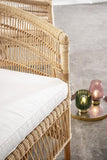 Decor Space Fauteuil Josefina pour intérieur, Fauteuil Salon en rotin naturel avec coussin H 86 cm