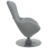 vidaXL Fauteuil œuf Gris Clair 63 x 73 x 90 cm Tissu, Salon, Chaise œuf pivotante Moderne, Meubles de Luxe pour Assise intérieure, Fauteuil élégant et Solution de Confort