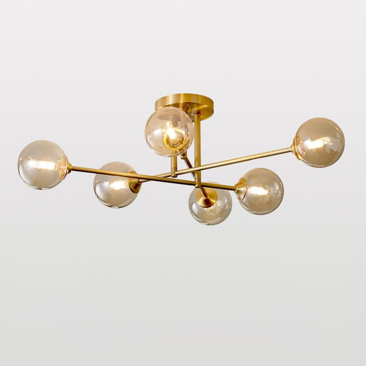 Pilanp Plafonnier Moderne Globe en Verre ambré plafonnier Multi-lumières plafonnier Salon Cuisine Chambre plafonniers intérieur Plafond Lustre décor à la Maison Pilanp Plafonnier Moderne Globe en Verre ambré plafonnier Multi-lumières plafonnier Salon Cuisine Chambre plafonniers intérieur Plafond Lustre décor à la Maison