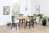 AC Design Furniture Susanne Chaises de salle à manger Lot de 2, H: 86 x l: 50,5 x L: 49,5 cm, Noir, Bois, 2 pc