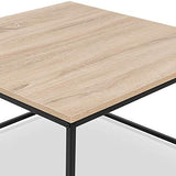 IDMarket - Table Basse Detroit carrée 70 cm Design Industriel