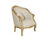 Robin des bois - Alexandre : Fauteuil bergère en Bois Massif et Lin Naturel Lin