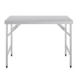 Vogue Table pliante en acier inoxydable poli, taille : 900 (H) x 1200 (L) x 600 (P) mm, utilisation intérieure et extérieure, CB905