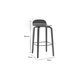 Miliboo Tabourets de Bar Vintage Bois Noir H68 cm (Lot de 2) OBRA