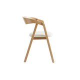 Miliboo Chaises scandinaves en Bois Clair chêne Massif et Tissu Effet Laine bouclée écru (Lot de 2) LOVA