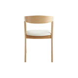 Miliboo Chaises scandinaves en Bois Clair chêne Massif et Tissu Effet Laine bouclée écru (Lot de 2) LOVA