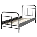 VIPACK Bed, Metal, Black, 90x200cm