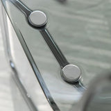 Lot de 2 chaises de salle à manger modernes en acrylique transparent style fantôme avec pieds en métal argenté pour cuisine, mariages, restaurants et banquets