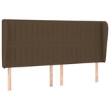 Foknhdi Tête de lit marron foncé avec oreilles 183 x 118 cm réglable en hauteur - Tissu mélèze - Rembourrée - Moderne - Pour chambre à coucher ou lit à sommier tapissier