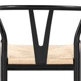 Abician Lot de 2 Chaises de Salle à Manger Corde de Papier Cadre en Métal Ensemble de Chaises en Corde Intérieur Dossier Demi-Circulaire Cuisine Salon 54,5 × 57 × 73,5 cm Noir