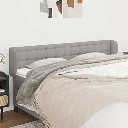 Rantry Tête de lit 203 x 23 x 78 / 88 cm en tissu meuble, tête de lit, tête de lit double, dossier pour lit et canapé uu Rantry Tête de lit 203 x 23 x 78 / 88 cm en tissu meuble, tête de lit, tête de lit double, dossier pour lit et canapé uu
