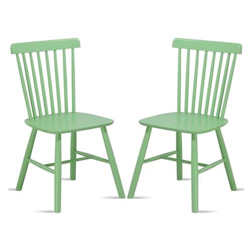 Chaise de Salle à Manger, Ensemble de 2 chaises de Salle à Manger en Bois If avec Dossier à barreaux, chaises de Cuisine, chaises d'appoint Portables, Ensemble de chaises de Salle à Manger Modern