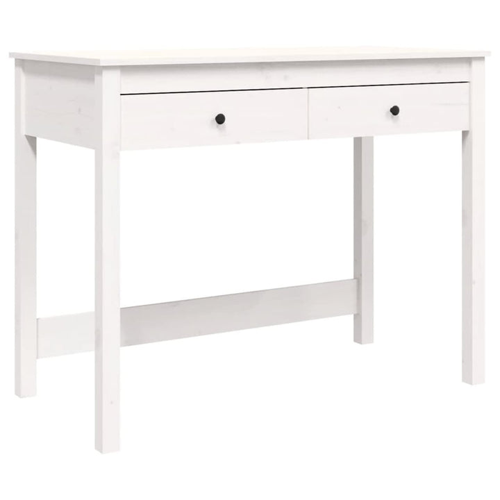 LAPOOH Bureau avec tiroirs Blanc 100x50x78 cm Bois Massif de pin,Bureau avec Rangement,Rangement Bureau,Bureau d LAPOOH Bureau avec tiroirs Blanc 100x50x78 cm Bois Massif de pin,Bureau avec Rangement,Rangement Bureau,Bureau d'angle