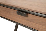 Adda Home Table Basse, Bois Métal, Marron/Noir, 140X71X54 CM