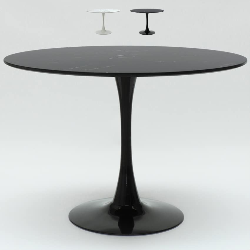 Produce Shop Table ronde 120 cm effet marbre restaurant salle à manger Tulip Murmar 120 - Noir Produce Shop Table ronde 120 cm effet marbre restaurant salle à manger Tulip Murmar 120 - Noir