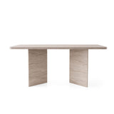 Calicosy – Table à Manger Rectangulaire L180 cm en Bois – Design Moderne avec 2 Pieds Pleins – L180 x P90 x H77 cm – Table Familiale 4 à 6 Personnes – Modèle Ava