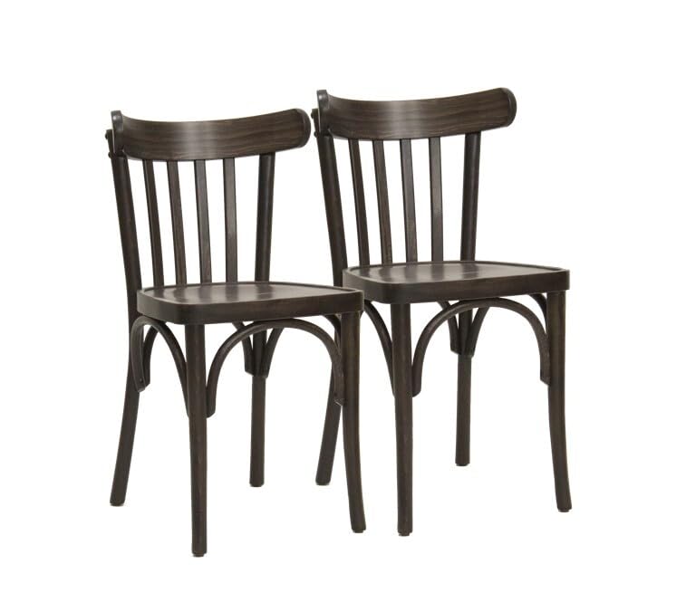 METRO Professional Chaise de Restaurant Bistrot en Hêtre, Finition Noyer Brun, Lot de 2 METRO Professional Chaise de Restaurant Bistrot en Hêtre, Finition Noyer Brun, Lot de 2
