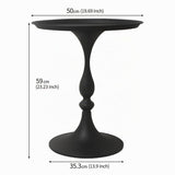 Cre Cra (Lot de 2 Table d'appoint Ronde en métal - Design élégant et Moderne, Tables dappoint pour Salon, Chambre ou Patio