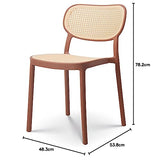 Kosmi Chaise de Salle à Manger Rouille Style Vintage